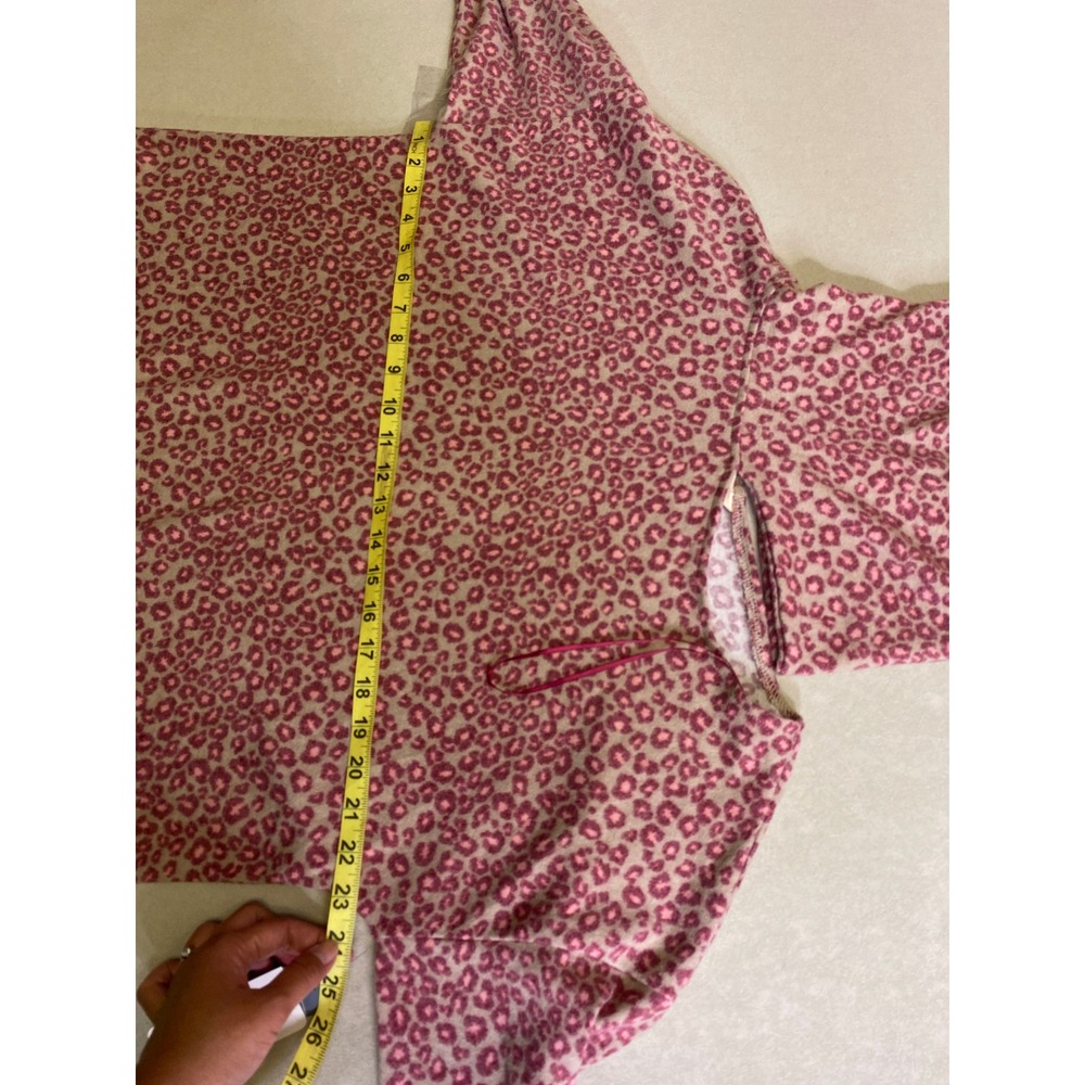 Terra & Sky Pink Leopard Print Open Shoulder Turtleneck Top 0X NEW - Picture 4 of 12